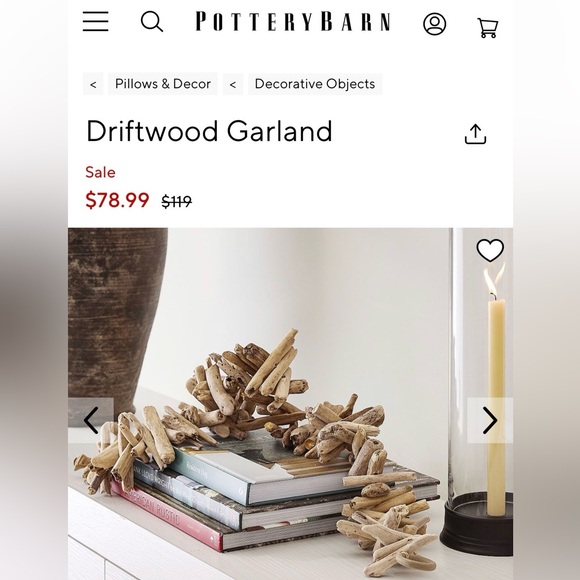 Natural Driftwood Garland 70” - Picture 8 of 8